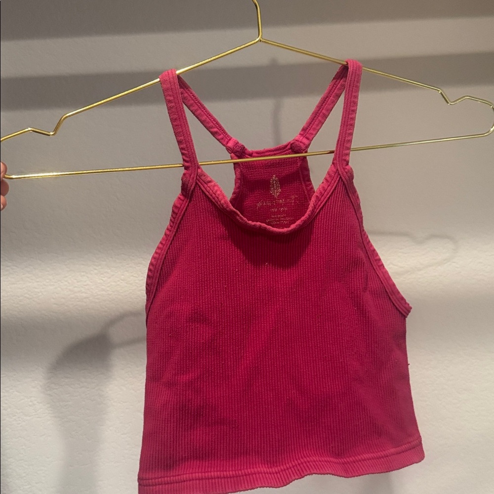 Pink Ribbed Tank Top -retired color